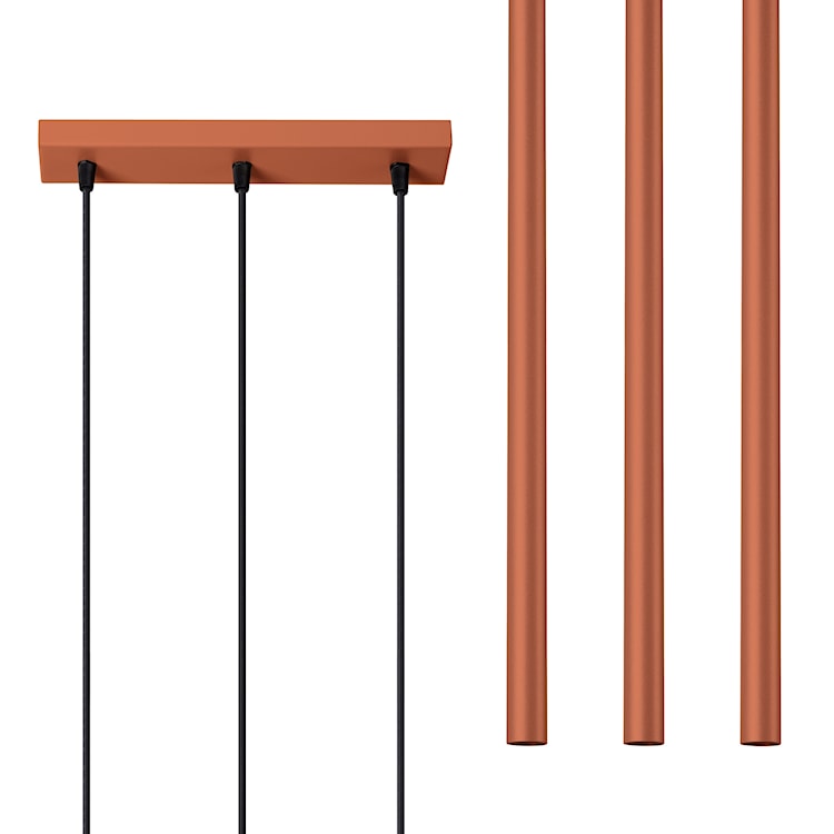 Lampa wisząca Pastelo 3 ochra czerwona  - zdjęcie 2
