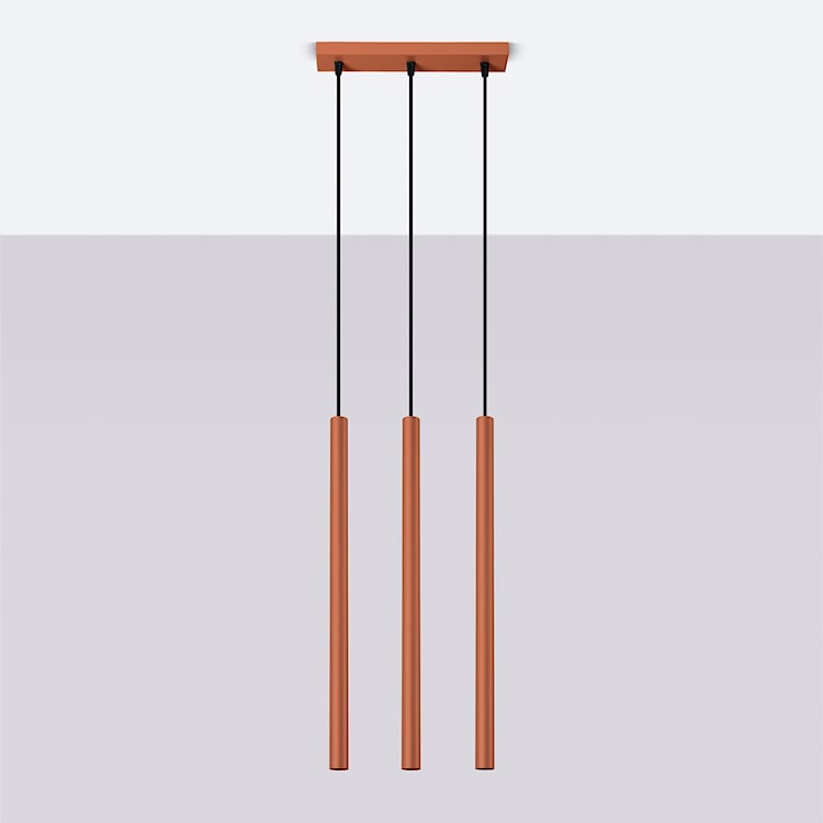 Lampa wisząca Pastelo 3 ochra czerwona  - zdjęcie 3