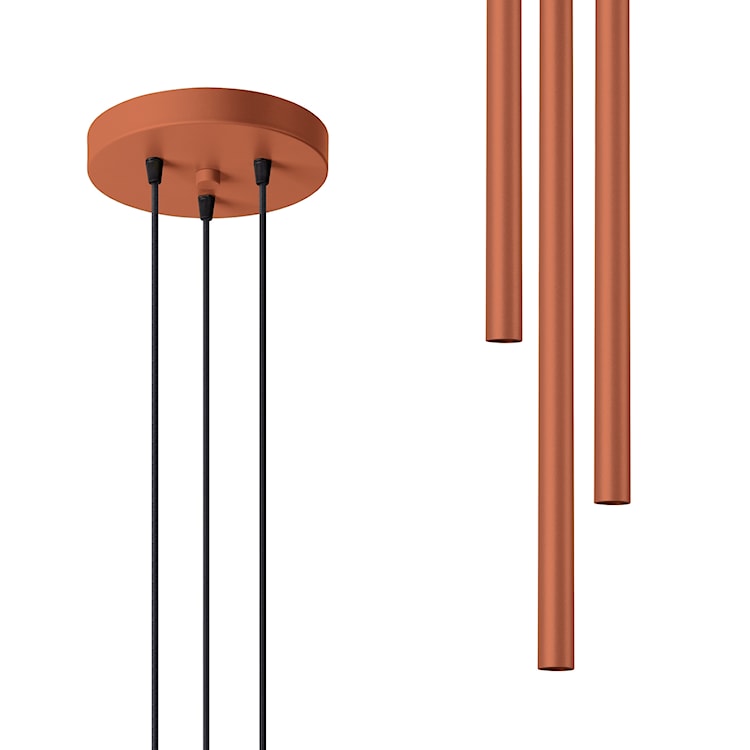 Lampa wisząca Pastelo 3P ochra czerwona  - zdjęcie 2