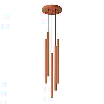 Lampa wisząca Pastelo 5P ochra czerwona