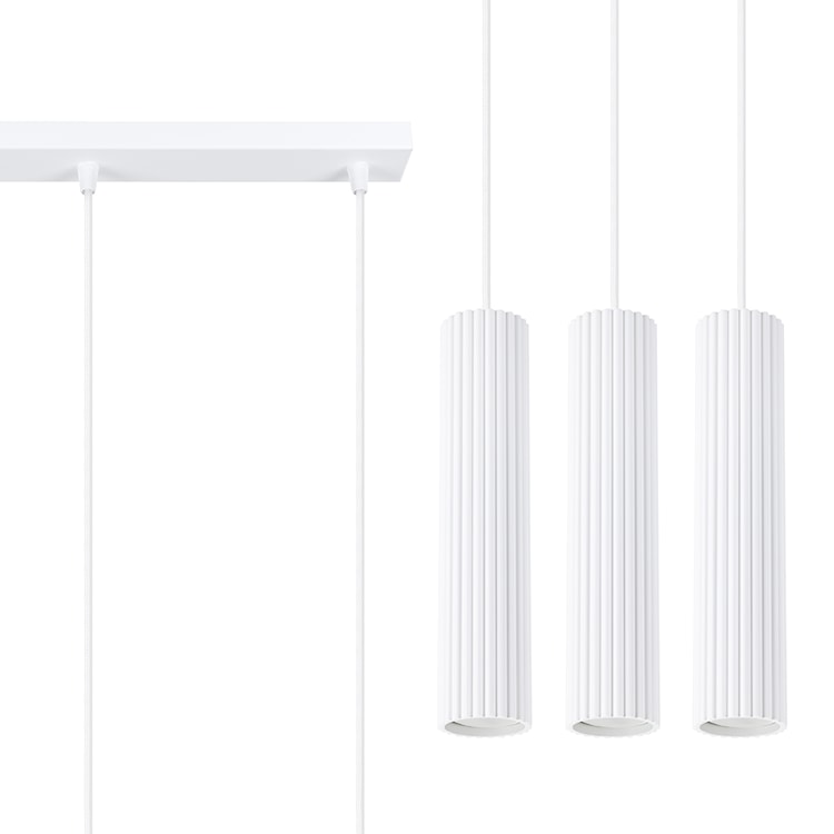 Lampa wisząca Karbon 3L biały  - zdjęcie 3