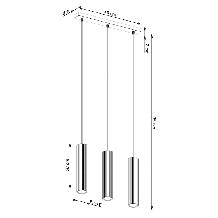 Lampa wisząca Karbon 3L biały  - zdjęcie 12