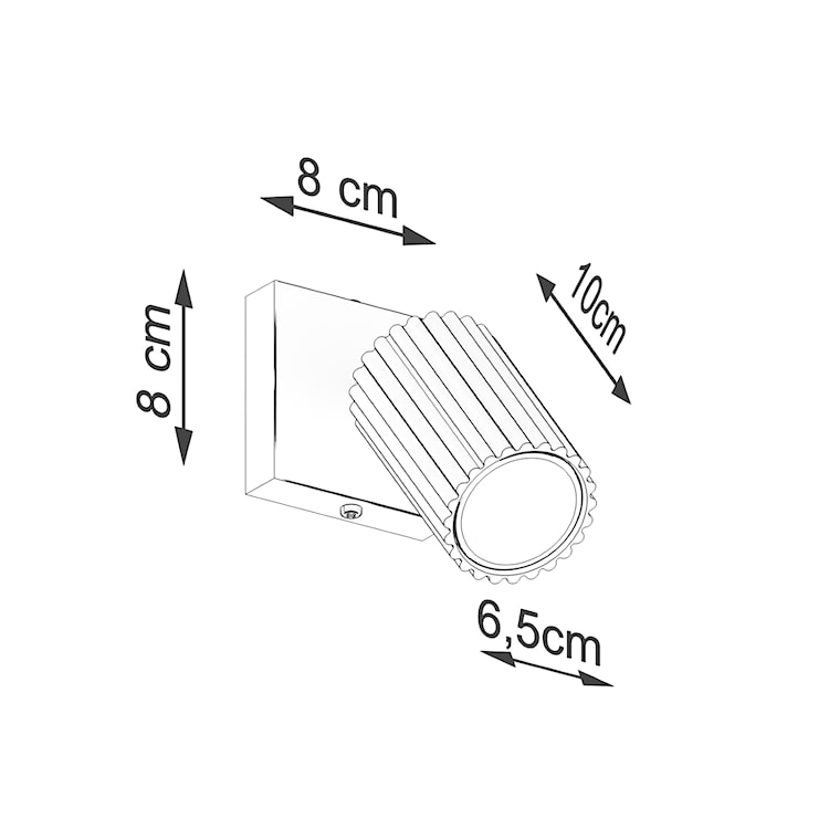 Kinkiet Karbon 8 cm biały  - zdjęcie 9