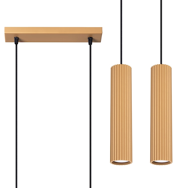 Lampa wisząca Karbon 2 złota  - zdjęcie 3