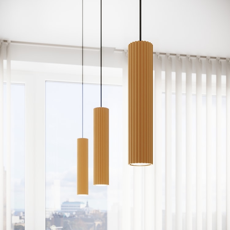 Lampa wisząca Karbon 2 złota  - zdjęcie 2