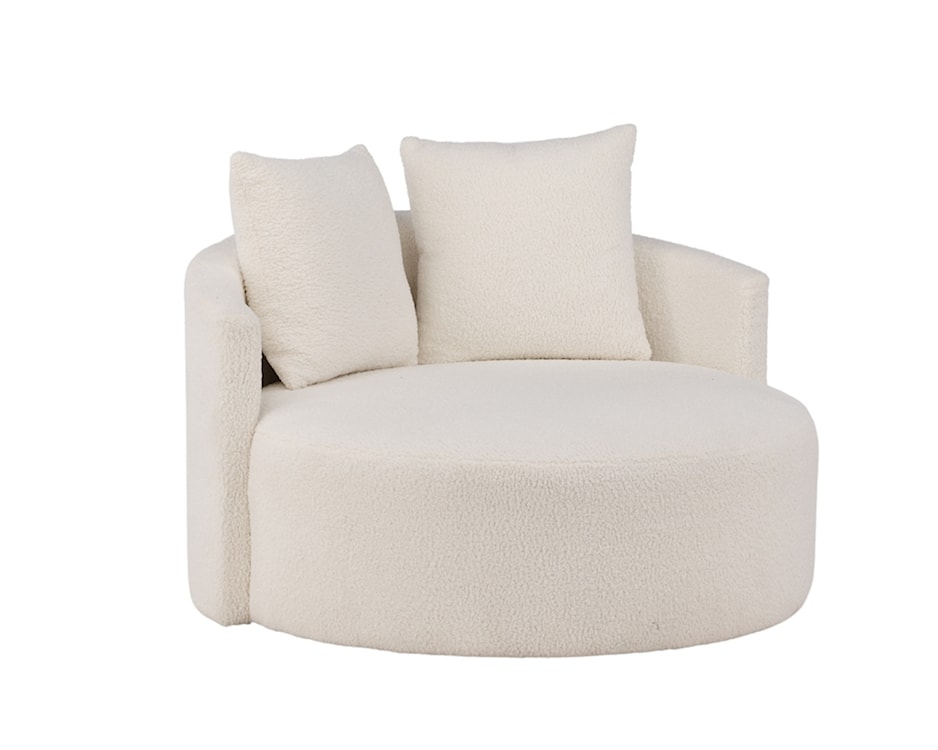 Sofa dwuosobowa Suppine biała w tkaninie boucle  - zdjęcie 8