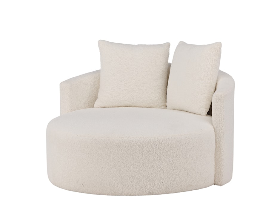 Sofa dwuosobowa Suppine biała w tkaninie boucle  - zdjęcie 6