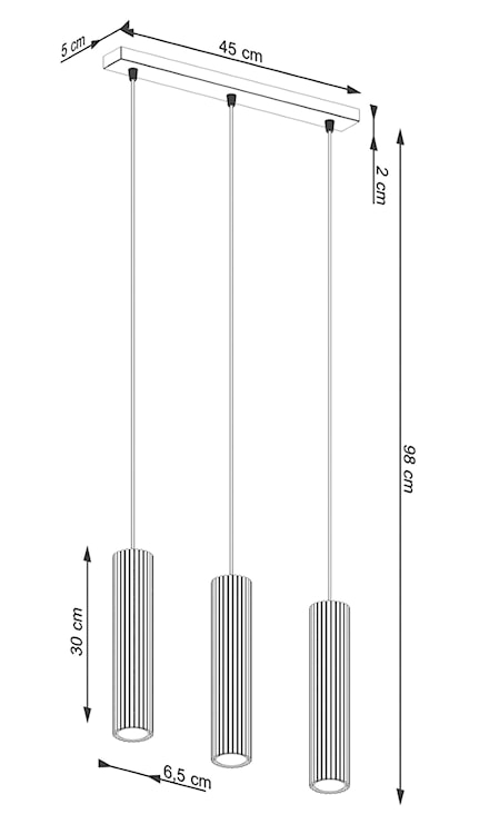 Lampa wisząca Karbon x3 złota  - zdjęcie 10