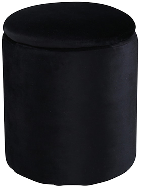 Pufa Limpen 40 x 32 cm otwierana velvet czarna