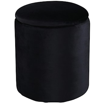 Pufa Limpen 40 x 32 cm otwierana velvet czarna