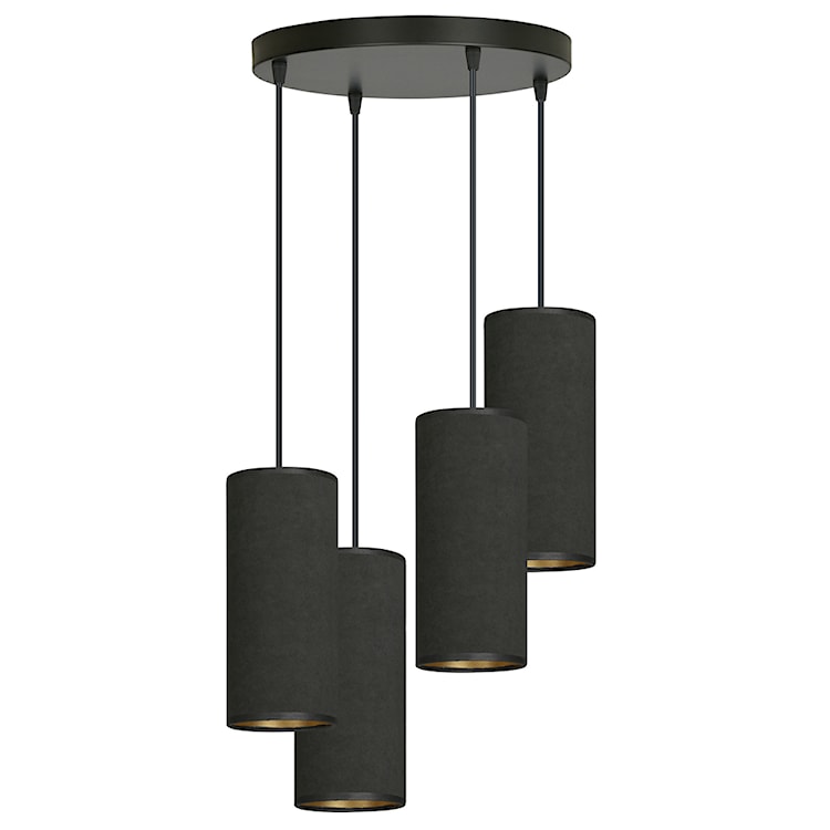 Lampa wisząca Bonett x4 asymetryczna średnica 35 cm czarna 