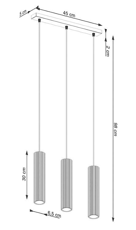 Lampa wisząca Karbon x3 czarna  - zdjęcie 10