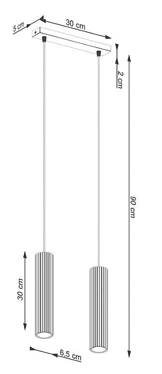 Lampa wisząca Karbon x2 beżowa  - zdjęcie 8