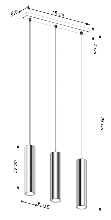 Lampa wisząca Karbon x3 beżowa  - zdjęcie 10