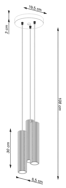 Lampa wisząca Karbon x3 beżowa na okrągłej podsufitce  - zdjęcie 10