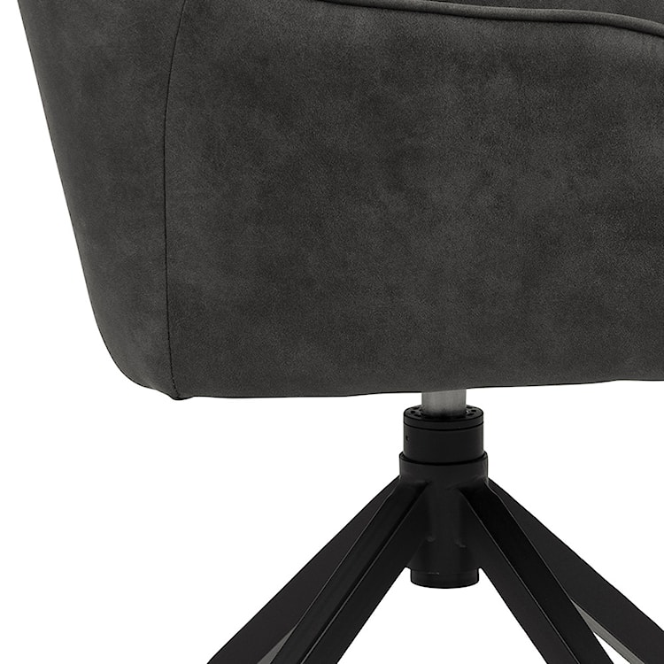 Krzesło tapicerowane obrotowe Hongor ciemny szary na czarnych nogach  - zdjęcie 8