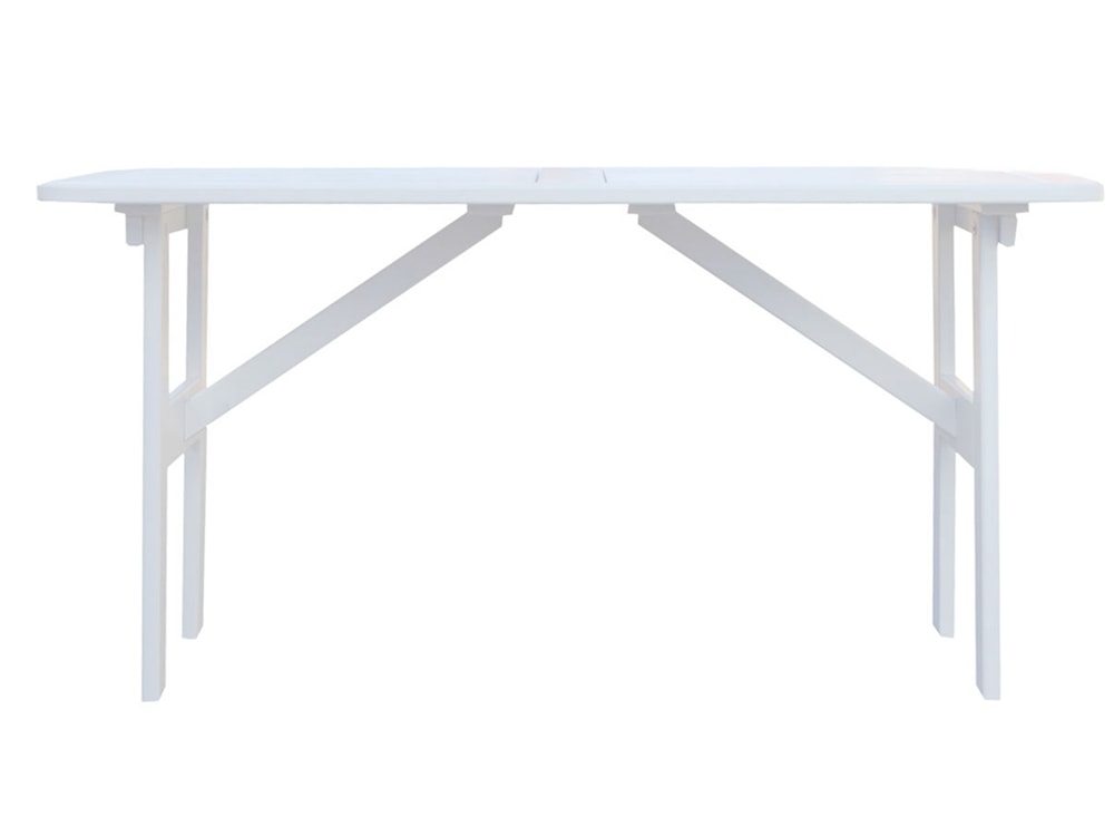 Zestaw mebli ogrodowych Wrotilm drewno sosnowe stół z 4 krzesłami biały  - zdjęcie 4