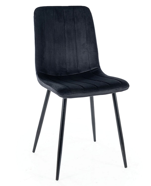 Krzesło tapicerowane Canonles czarny velvet 