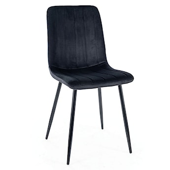 Krzesło tapicerowane Canonles czarny velvet