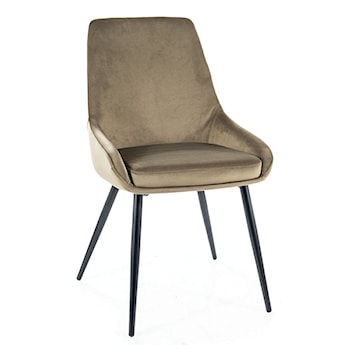 Krzesło tapicerowane Digely oliwkowy velvet