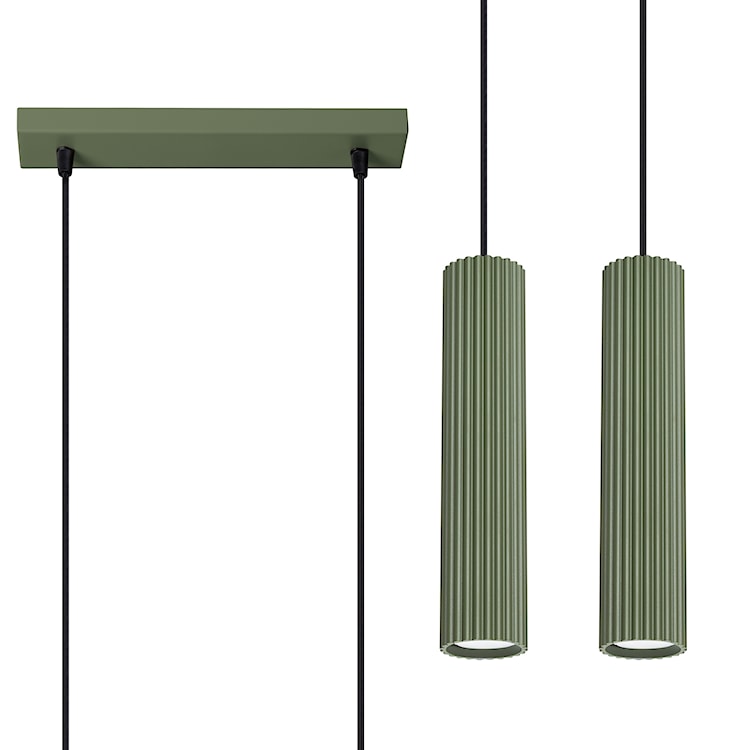 Lampa wisząca Karbon 2 zielona oliwka  - zdjęcie 2