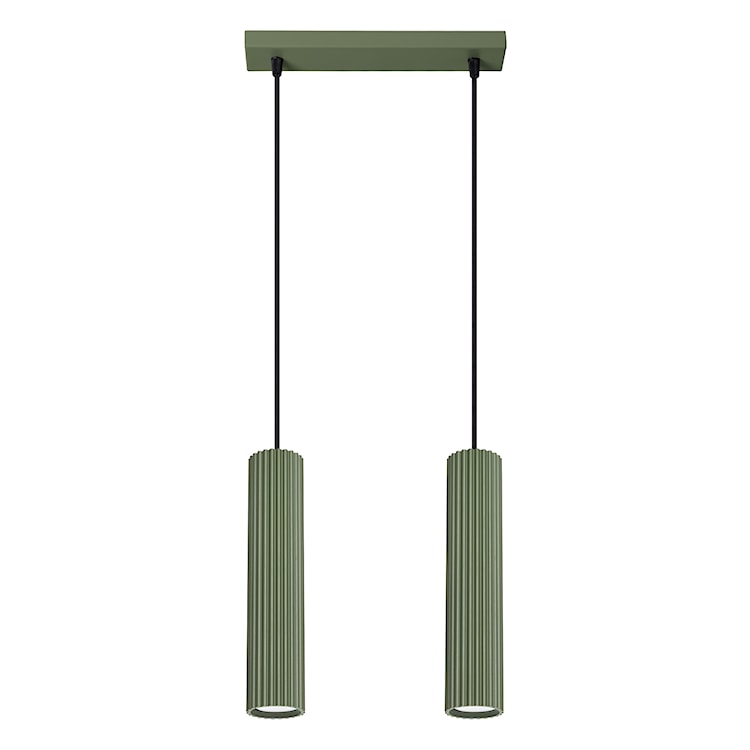 Lampa wisząca Karbon 2 zielona oliwka 