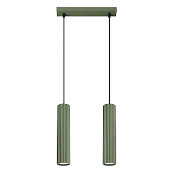 Lampa wisząca Karbon 2 zielona oliwka