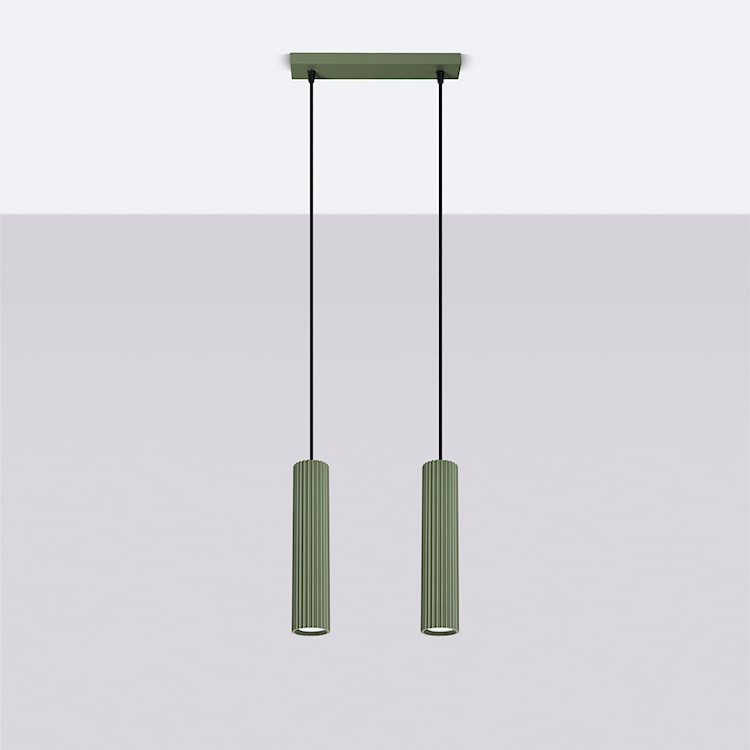 Lampa wisząca Karbon 2 zielona oliwka  - zdjęcie 3