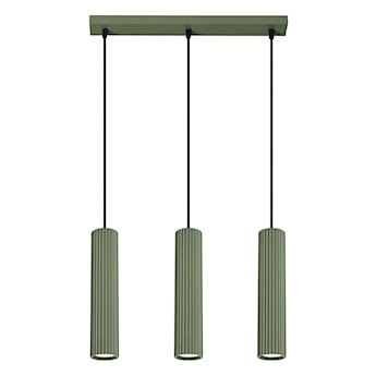 Lampa wisząca Karbon 3L zielona oliwka