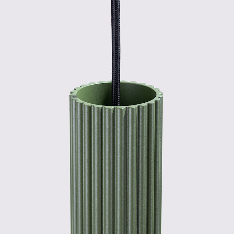 Lampa wisząca Karbon 3L zielona oliwka  - zdjęcie 7