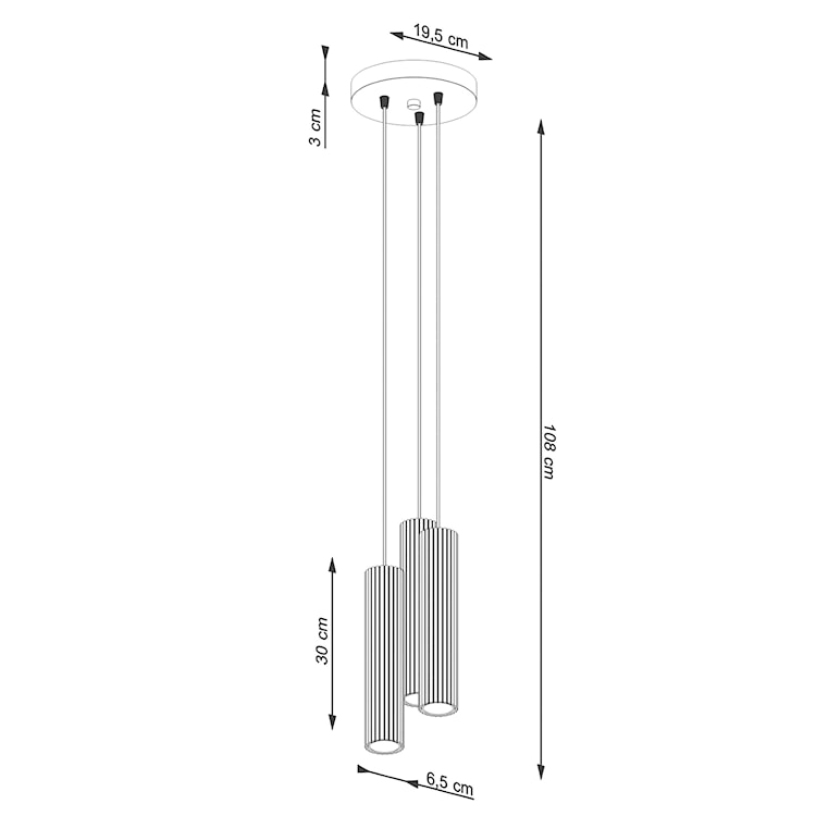 Lampa wisząca Karbon 3P zielona oliwka  - zdjęcie 11