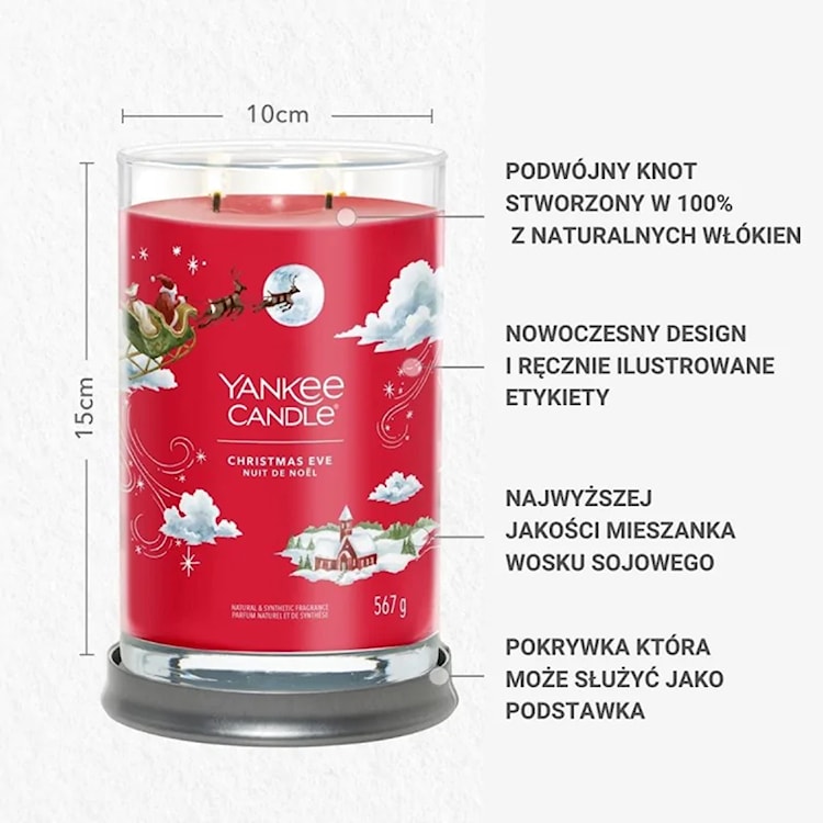 Świeca zapachowa Yankee Candle Christmas Eve 567 g  - zdjęcie 4