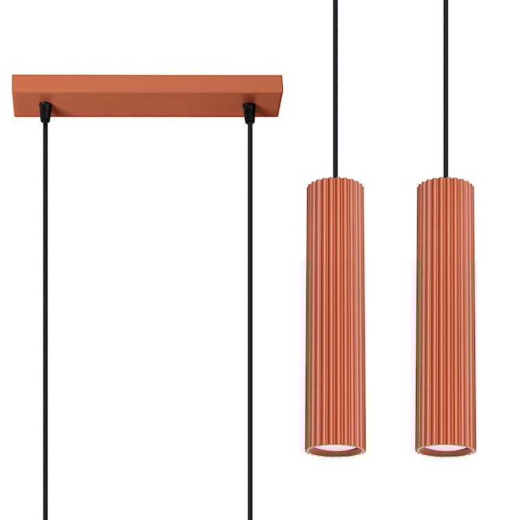Lampa wisząca Karbon 2 ochra czerwona  - zdjęcie 2