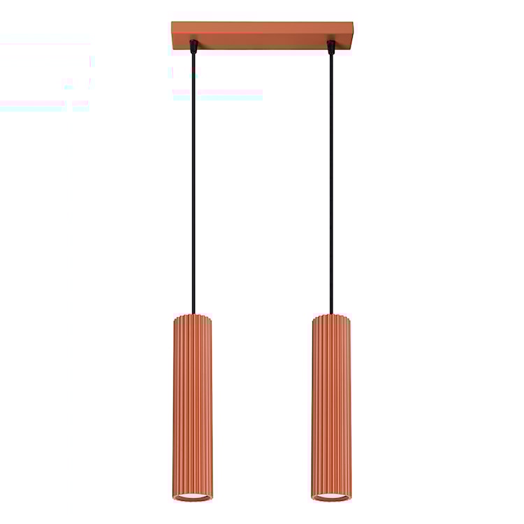 Lampa wisząca Karbon 2 ochra czerwona