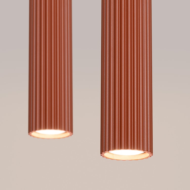 Lampa wisząca Karbon 2 ochra czerwona  - zdjęcie 6