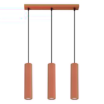 Lampa wisząca Karbon x3 ochra czerwona