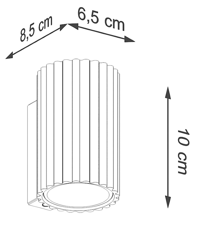 Kinkiet Karbon 10 cm biały  - zdjęcie 10