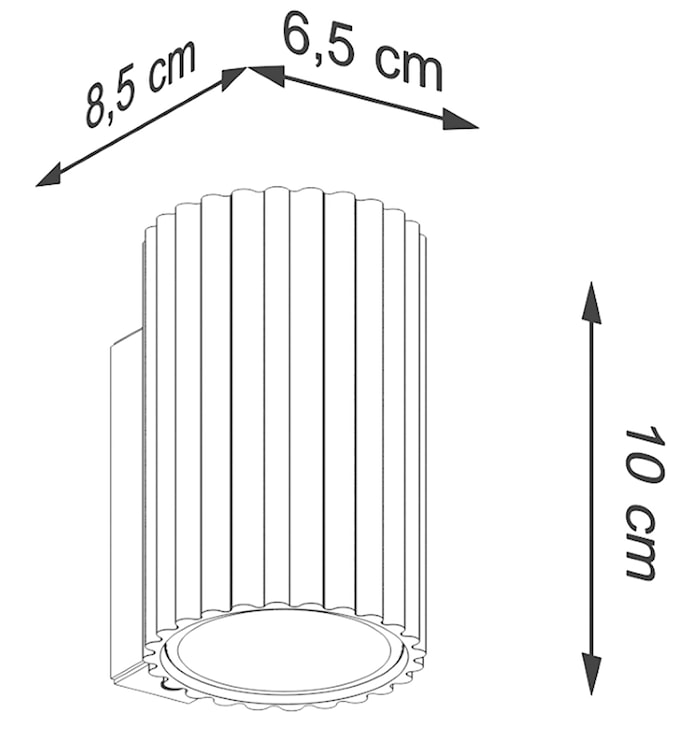 Kinkiet Karbon 10 cm złoty  - zdjęcie 8