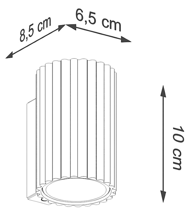 Kinkiet Karbon 10 cm beżowy  - zdjęcie 8