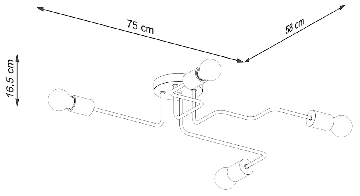 Lampa wisząca Timbo x4 biała  - zdjęcie 12