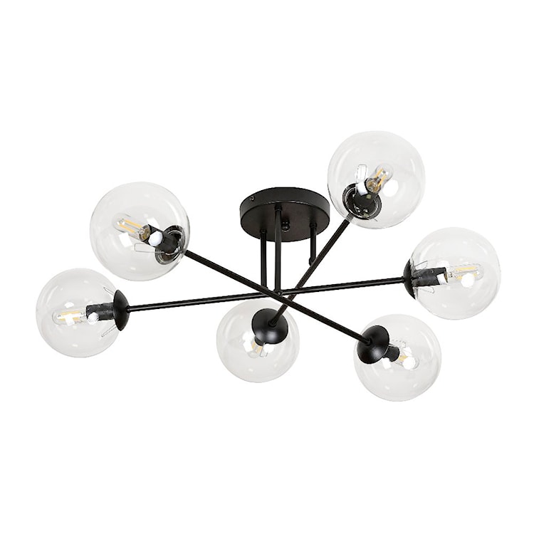 Lampa sufitowa Minturno transparentna x6 