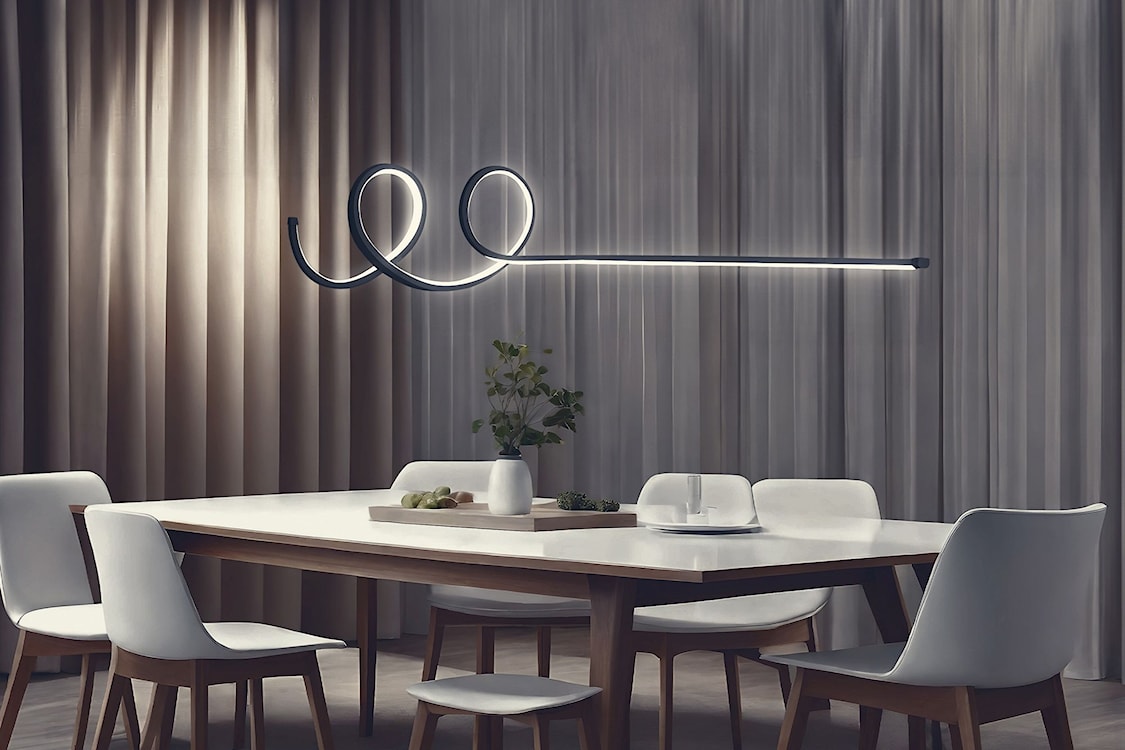 Lampa wisząca LED Herenssi długość 120 cm czarna  - zdjęcie 3
