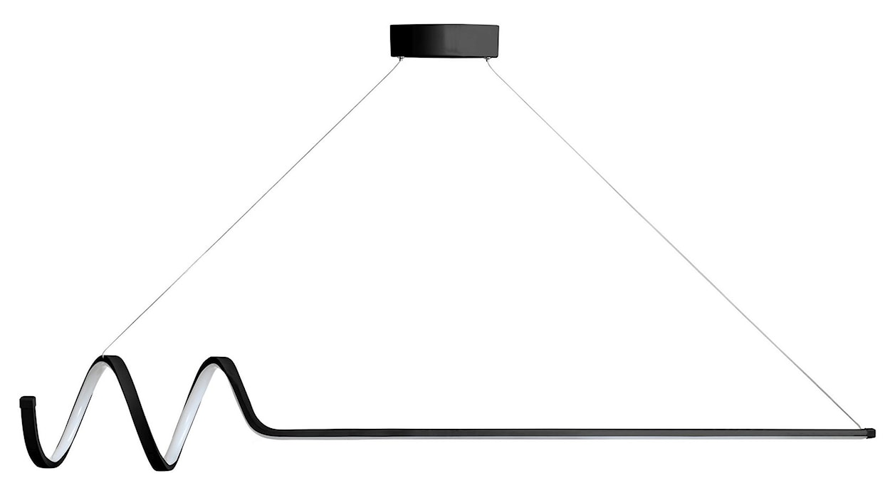 Lampa wisząca LED Herenssi długość 120 cm czarna 