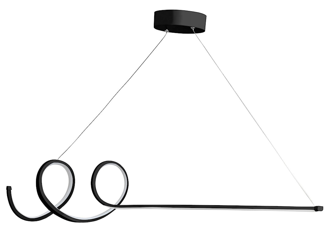 Lampa wisząca LED Herenssi długość 120 cm czarna  - zdjęcie 5