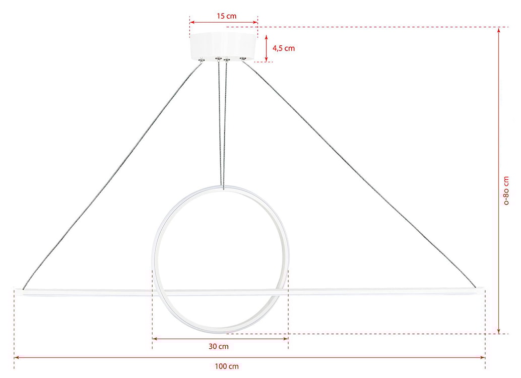 Lampa wisząca Bowal LED biała ciepłe światło  - zdjęcie 10
