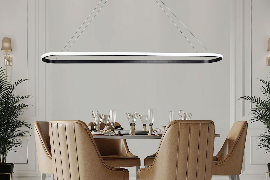 Lampa wisząca Spin LED czarny zimne światło  - zdjęcie 2