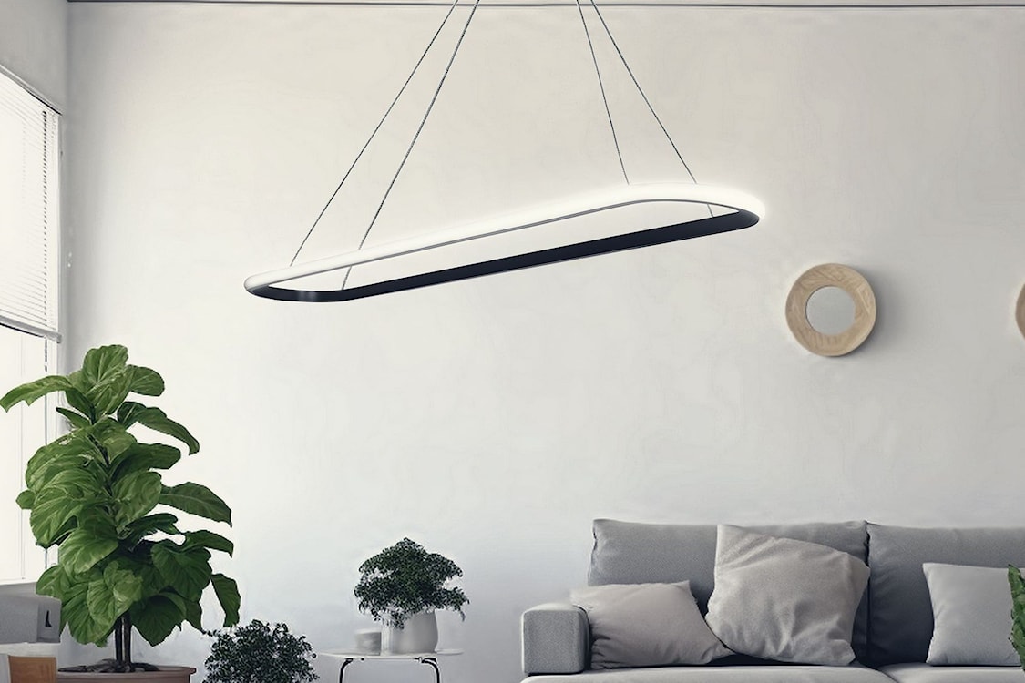 Lampa wisząca Spin LED czarny zimne światło  - zdjęcie 3