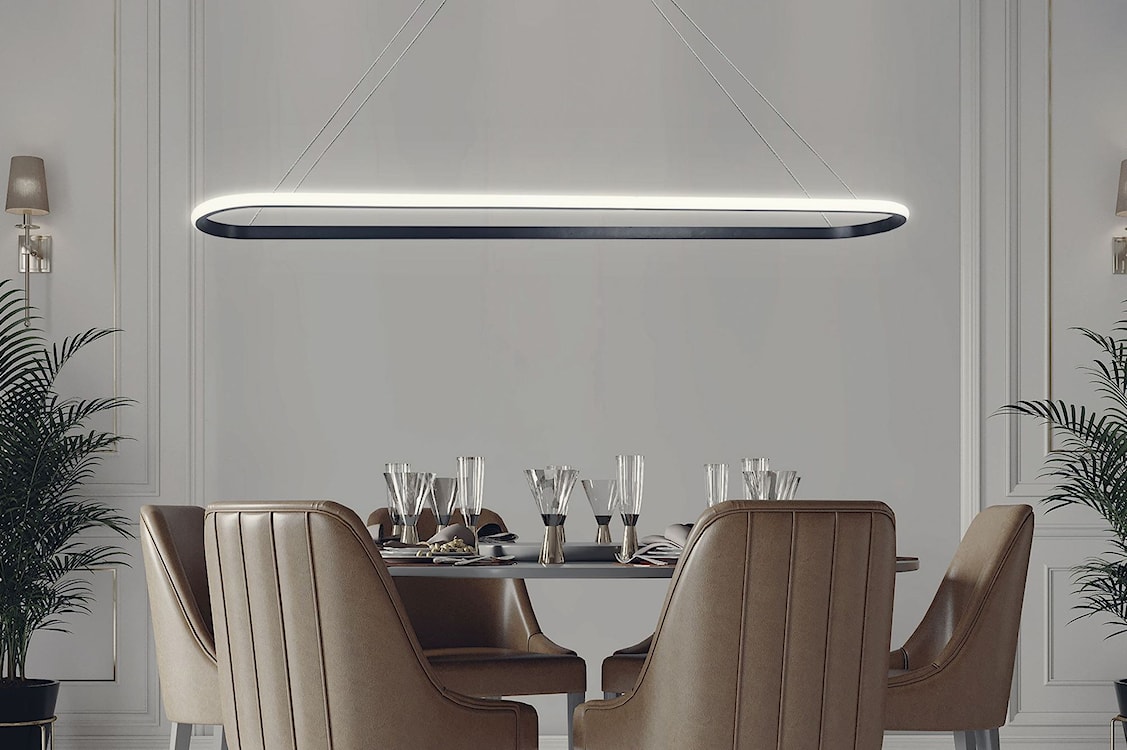 Lampa wisząca Spin LED czarny zimne światło  - zdjęcie 5