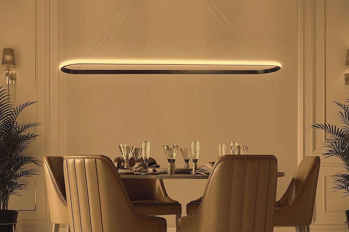 Lampa wisząca Spin LED czarny ciepłe światło  - zdjęcie 2