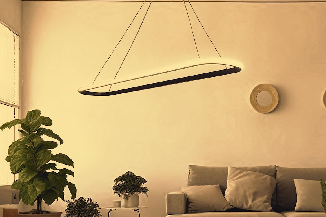 Lampa wisząca Spin LED czarny ciepłe światło  - zdjęcie 3